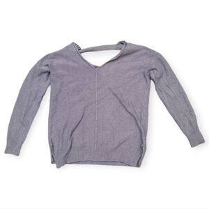 Poof Purple Gray Sweater sz S